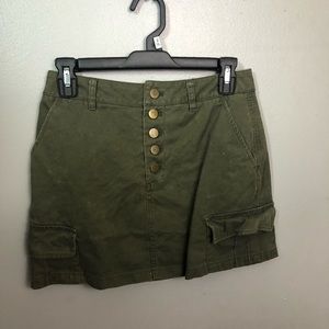 Green Buttoned Skirt